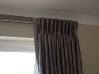 Curtain Header - Silver grey top